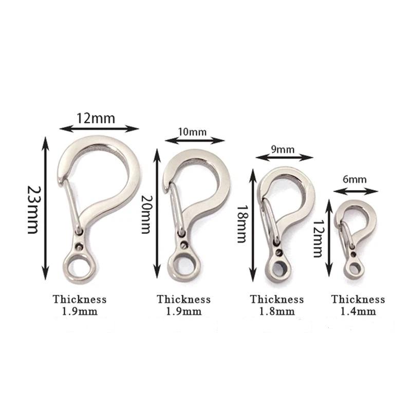1/2Pcs Small Size Key Chain Buckle Spring Buckle Outdoor Edc Tool Keyring Accessories Titanium Alloy