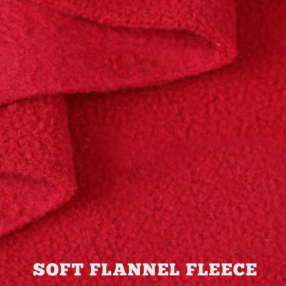 Horse Polo Wraps 2.5m Soft Fleece Polo Wraps Equestrian Leg Bandage Wrap Set of 4 Packs (Red - 2.5m)