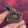 Ammonite Fossil Pendant Copper Wire Wrapped Jewelry Gemstone Handmade Pendant