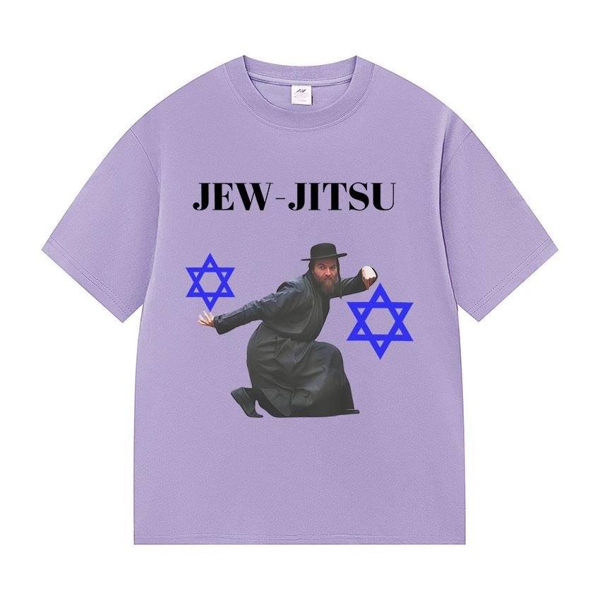 ZheXiong TEE Jew-Jitsu Joods Judo Karate Grappige Meme Print T-shirt Herenkleding Vintage Oversized T-shirts Mode Hoge Kwaliteit Katoenen T-shirts 3XL