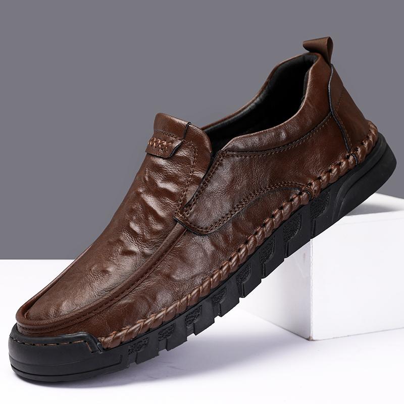 

Мужская кожаная обувь Ручная работа Мокасины Лоферы Слипоны Балетки Обувь для ходьбы 44 коричневый