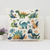 Funda de Cojín Dinosaur Land Funda de Almohada Decoración de Sofá Habitación Infantil Funda de Cojín Decorativa Regalo Exquisito para Niños(5)