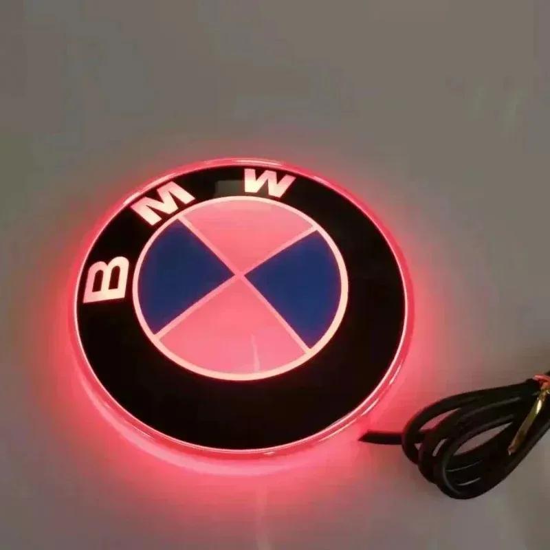 Emblema LED Iluminado de Color Único Estático de 82 mm Luz Roja Azul Blanca Delantero Trasero Insignia Brillante Apto para BMW F10 E60 E61 E87 E90 E93 F3