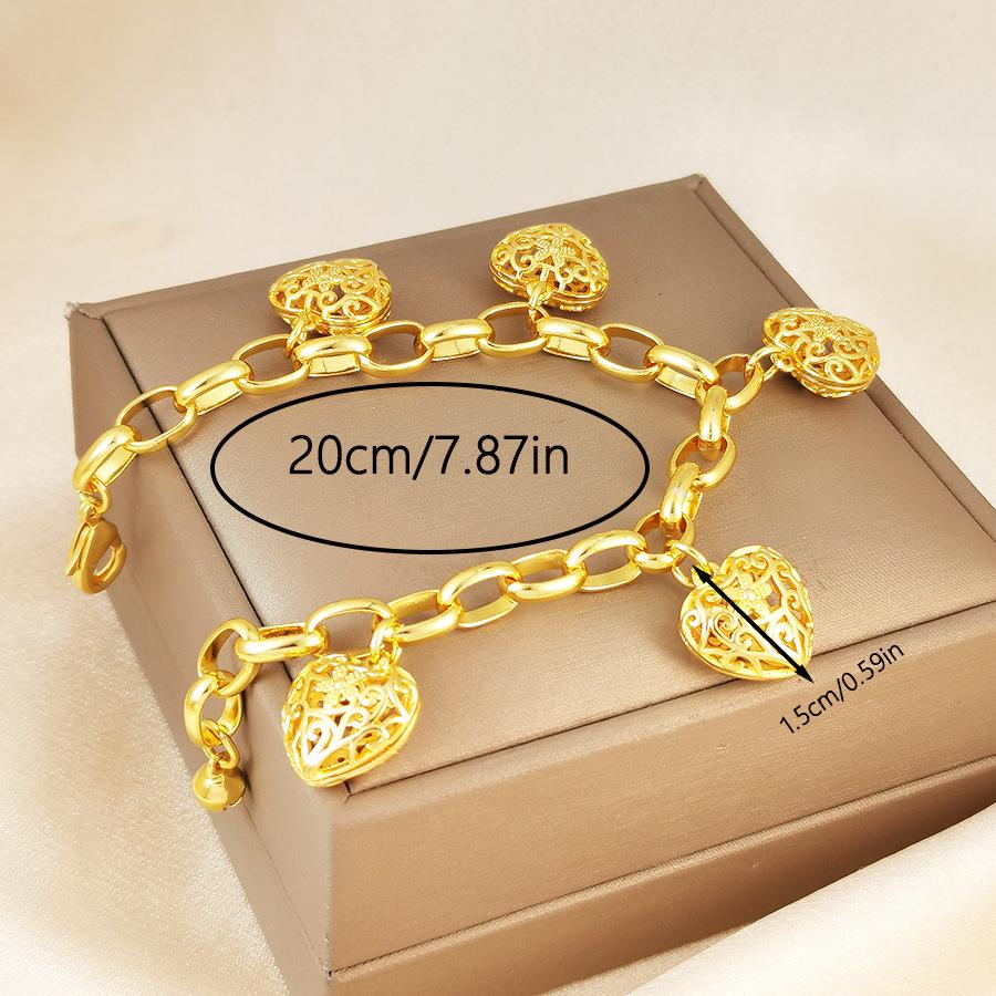 Southeast Asian Fashion Sand Gold Hollow Heart Bracelet Hand Chain