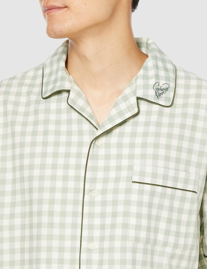 Gelato Pique HOMME Gingham Check Pajama Shirt