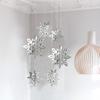 6Pcs 3D Snowflake Pendant Paper Christmas Snowflake Pendant Snowflake Pendant Holiday Party Decorations