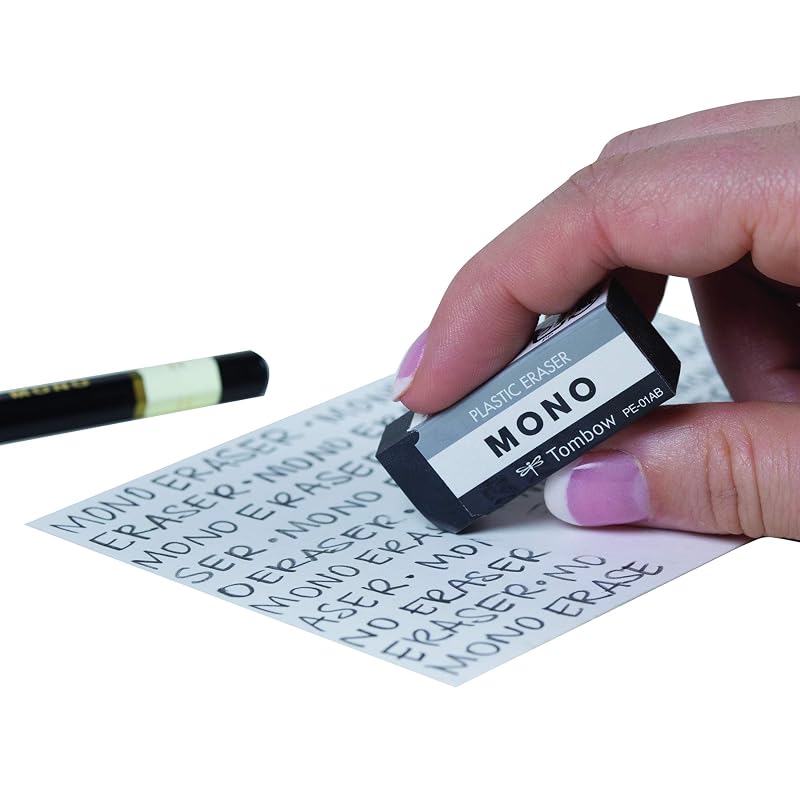 Tombow Pencil MONO Eraser, Black, 1 piece, PE01 (43 x 17mm), PE-01AB