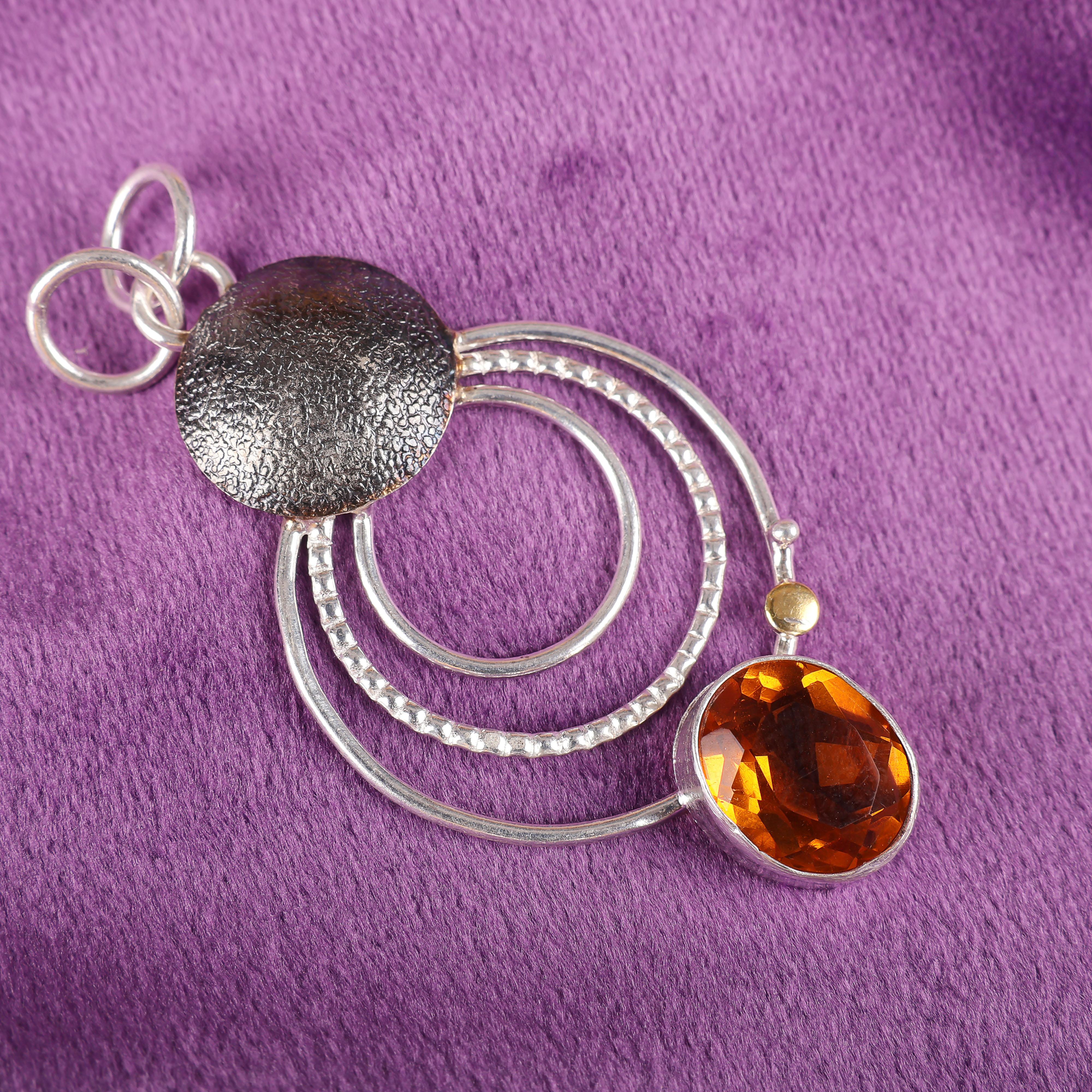 

Подвеска с цитрином, Ювелирное изделие из стерлингового серебра 925 пробы, Подвеска ручной работы, Для подарка на День благодарения 2.32 Inches оранжевый