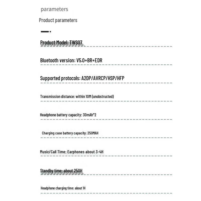 Woopin TWS07 Semi-in-ear Bluetooth Earbuds