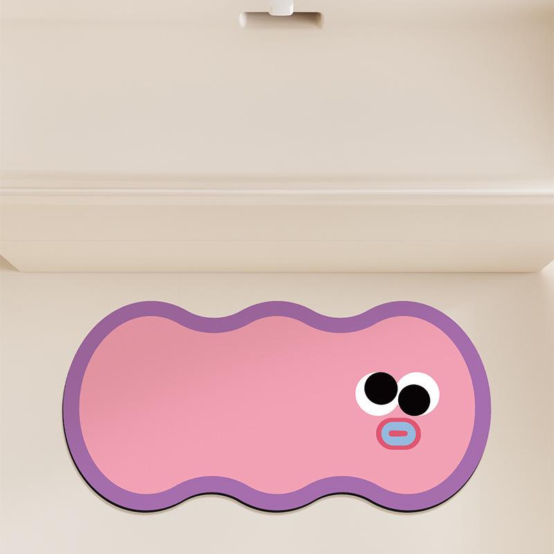 Cute Cartoon Diatom Mud Anti-slip Bathroom Mat - Quick Drying & Water Absorbent 40x60CM
