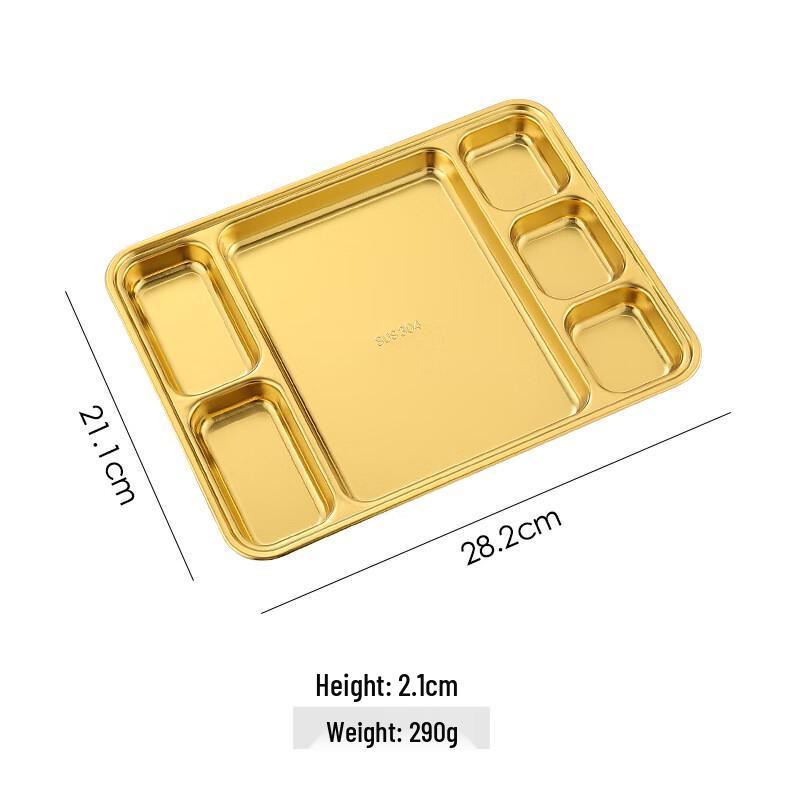 Wutuo 304 Stainless Steel Divided Grilling & Snack Plate