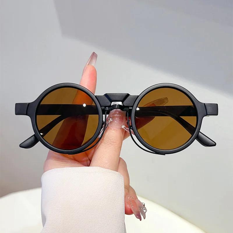 Luxury Brand Designer Round Steampunk Sunglasses Women For Men Fashion Vintage Travel Sun Glasses Popular Hip Hop Eyewear Uv400