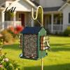 Large Capacity Bird Feeder Metal Suet Feeder Hanging with Cage Easy to Clean House Shaped Wild for Outdoors Garden Yard Decor Outside