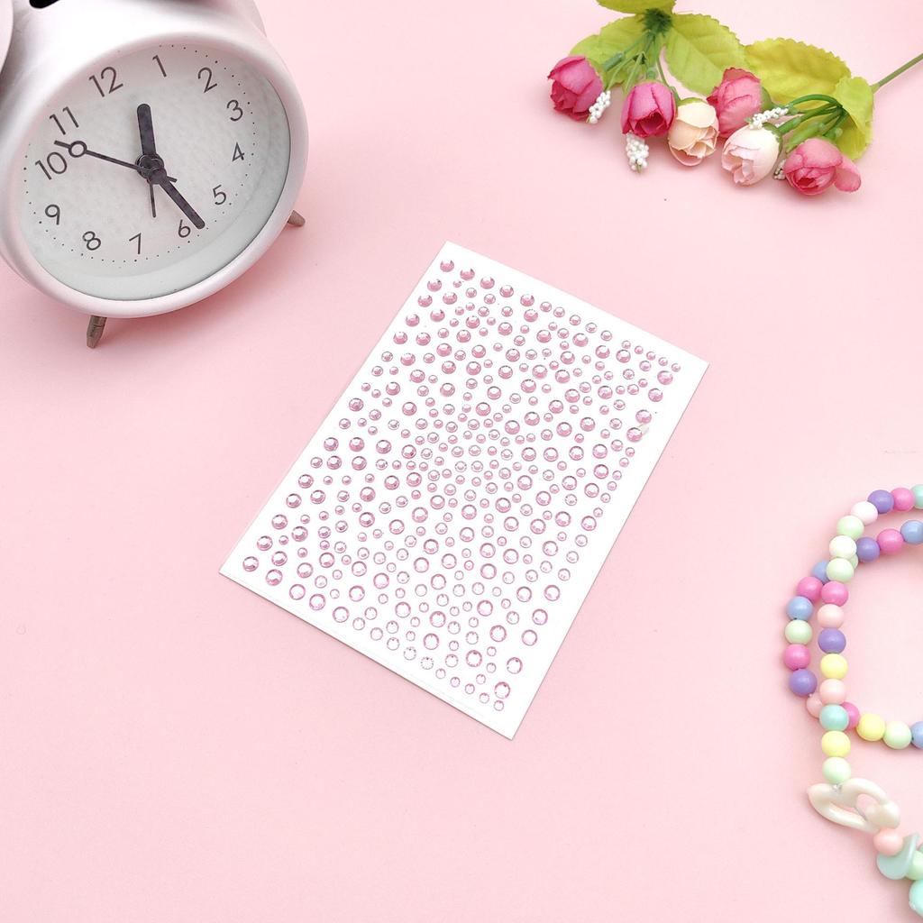 DIY Acrylic Rhinestone Face Stickers - 15 Color Set for Makeup & Stage Use