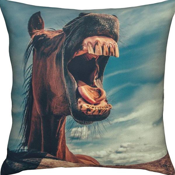 Creative Cartoon Cute Animal Print Linen Pillow Case Home Sofa Car Decoration Pillow
