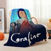 Mysterious Stop Motion Fantasy World Coraline Flannel Printed Blanket Thick Soft Fleece Blanket For Camping Travel Home Decor Holiday Gift