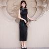 Black Sleeveless National Style New Chinese Suzhou Long Cheongsam Improved Young 1011 New Women's Premium Sense
