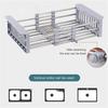 Adjustable Drain Rack Stainless Fruit Vegetable Drainer Basket Household Kitchen Sink Tableware Plate Dish Drainer Rack Storager