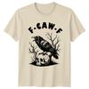 F-Caw-F Czaszka Kruka Gotycka Męska Koszulka Damska Koszulka Ciemna Grafika Unisex Top