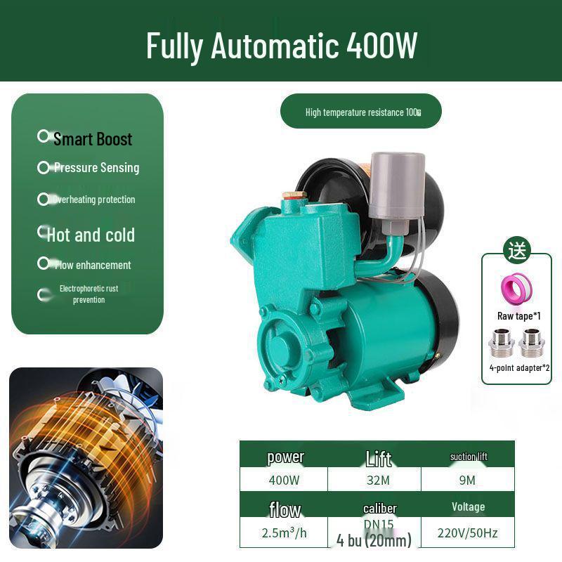 220V Silent Automatic Self-Priming Booster Pump for Water Systems