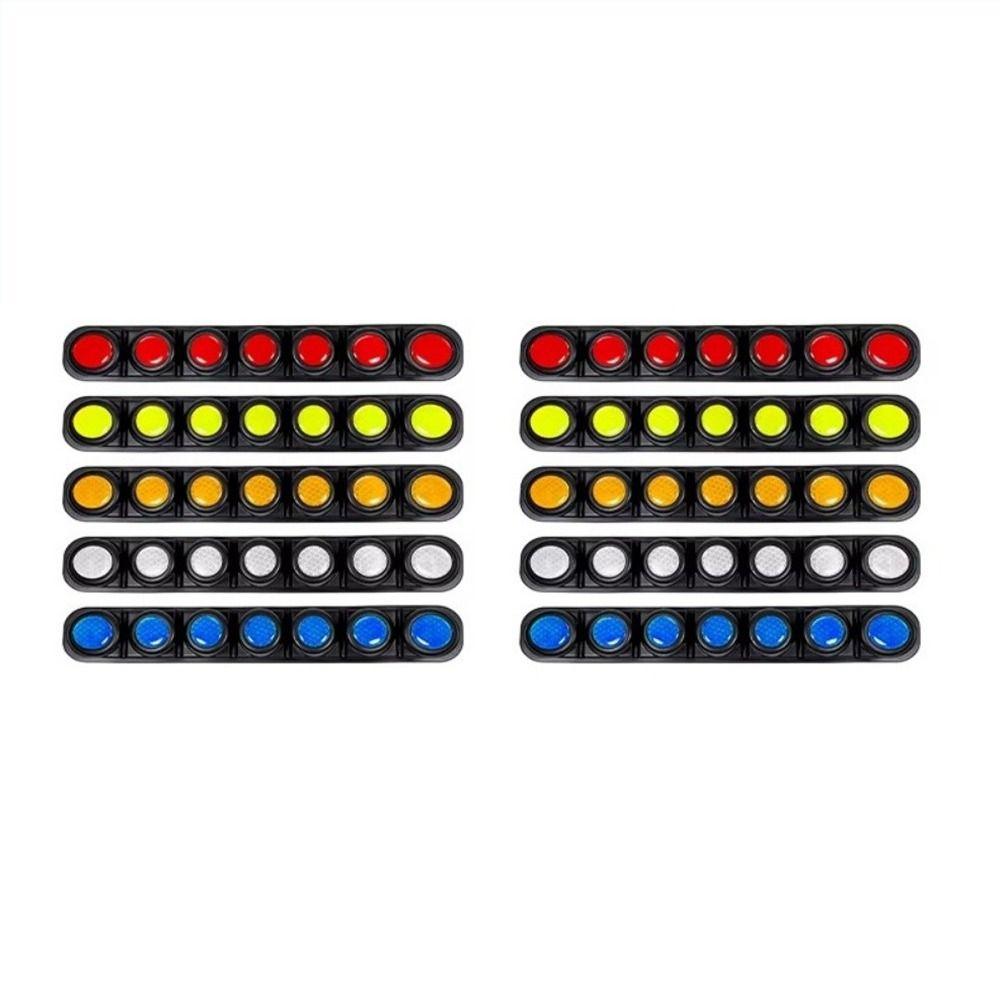 2pcs Safety Warning Bumper Reflector Strips Self-Adhesive Reflective Car Decal  For Car SUV Truck