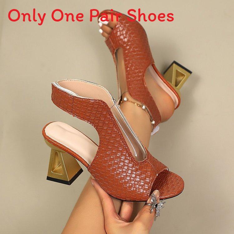 Romisch Summer Buckle High Heel Sandals With Rubber Sole For Women