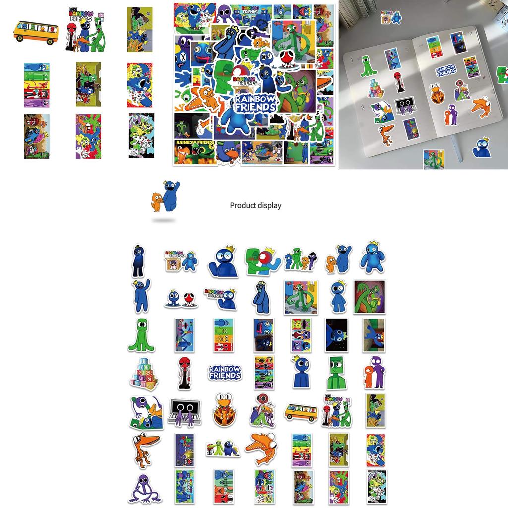 Kleb- und Wiederverwendbare Roblox Rainbow Friends Aufkleber Für Laptops, Handys Und Mehr
