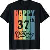 Retro Birthday Gift for 37 Years Old Happy 37th Birthday T-Shirt