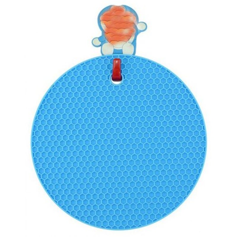 Coasters Round Heat Resistant Silicone Mat Drink Cup Non Slip Table Placemat Sky Blue