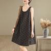Navava Women Vintage Flower Pattern Sleeveless Dress No904