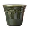 Embossed Roman-Style Glazed Flower Pot for Indoor/Outdoor Plants