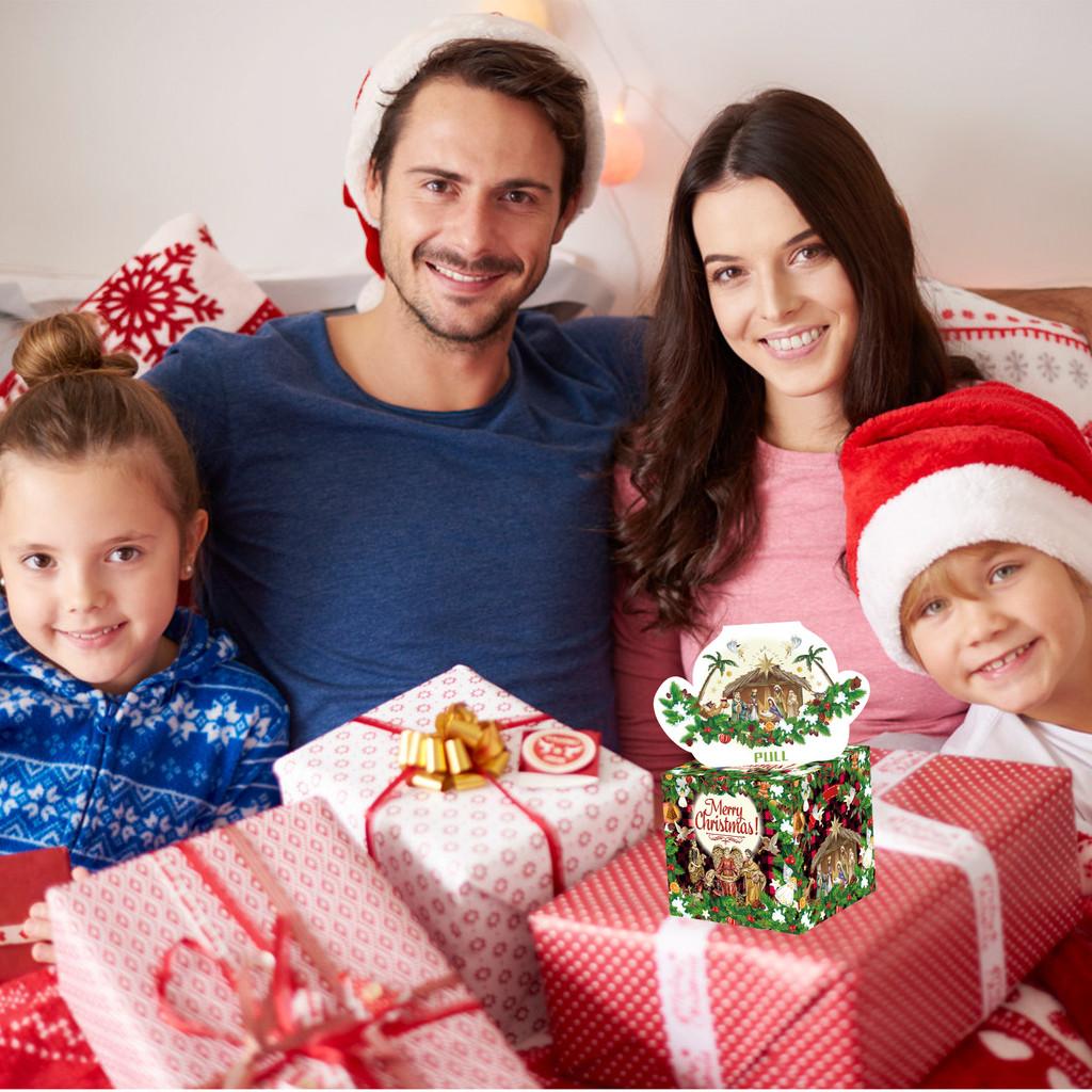 Jesus Christmas Theme Gift Box With Decorative Atmosphere For Holiday Celebrations