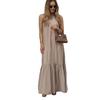 European-American 2025 Sleeveless Backless Summer Casual Long Dress - New Fashion Slimming Design