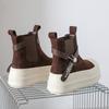 [Fanfuna] Retro großköpfige Muffin-Kurzstiefel mit dicker Sohle Damen Nischendesign vielseitige lässige weichsohlige bequeme Kurzstiefel