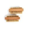 2Pcs Bristles/Sisal Nail Cleaning Brush Bamboo Handle Nail Gap Cleaning Tool  Manicure Accessories