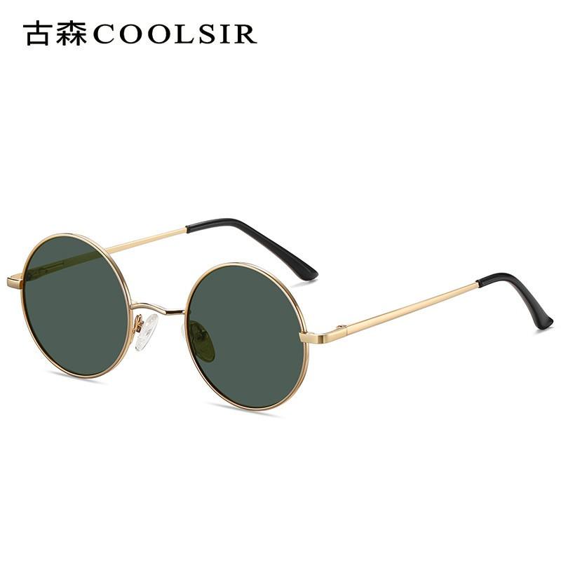 Vintage Round Frame Polarized Sunglasses Men Women UV400 Metal Full Rim Sun Glasses Driving Outdoor Sports Fashion
