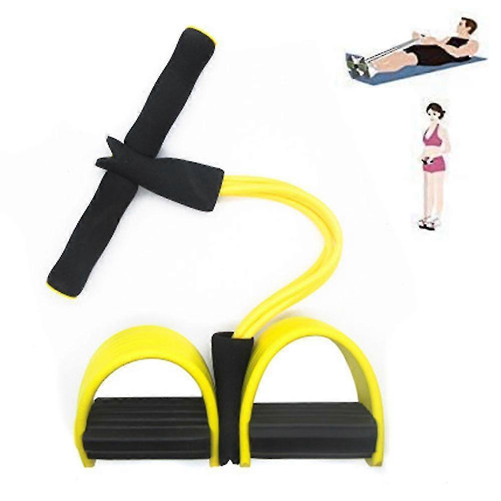 4 Tubos Multifunción Fitness Ejercitador Abdominales Culturismo Extensor Cuerda Elástica de Tracción Equipo de Ejercicio