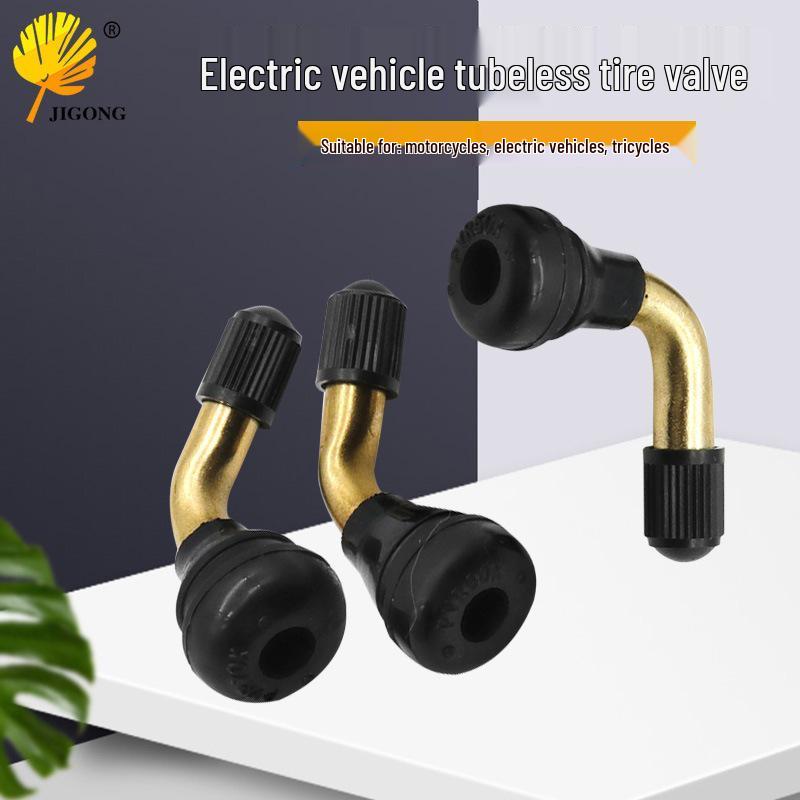 Bent Mouth PVR 50/60/70 Valve Stem for Electric Bicycle & Motorcycle Vacuum Tires