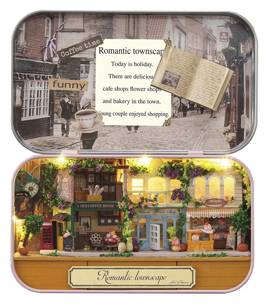 

Yanoman Dollhouse Miniature Romantic Street Corner Japanese Instruction Manual with Stand and Glue 516-08
