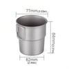 1-5pcs Titanium Coffee Cup Outdoor Camping Water Mug Ultralight Lightweight Portable with Folding Handle Tea Water Mug Tableware