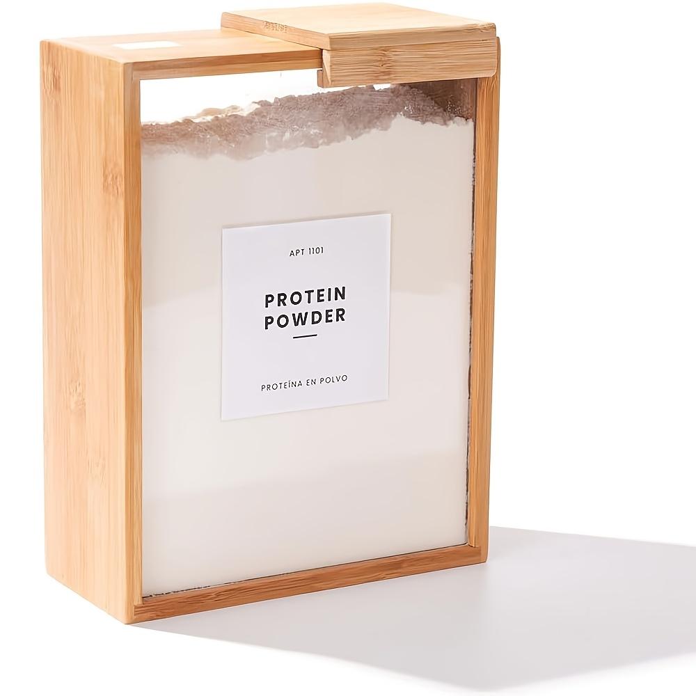 Многофункциональная бамбуковая раздвижная коробка для хранения идеально подходит для использования на кухне способна вмещать крупы рис муку закуски и различные другие предметы 1pc 2254₽