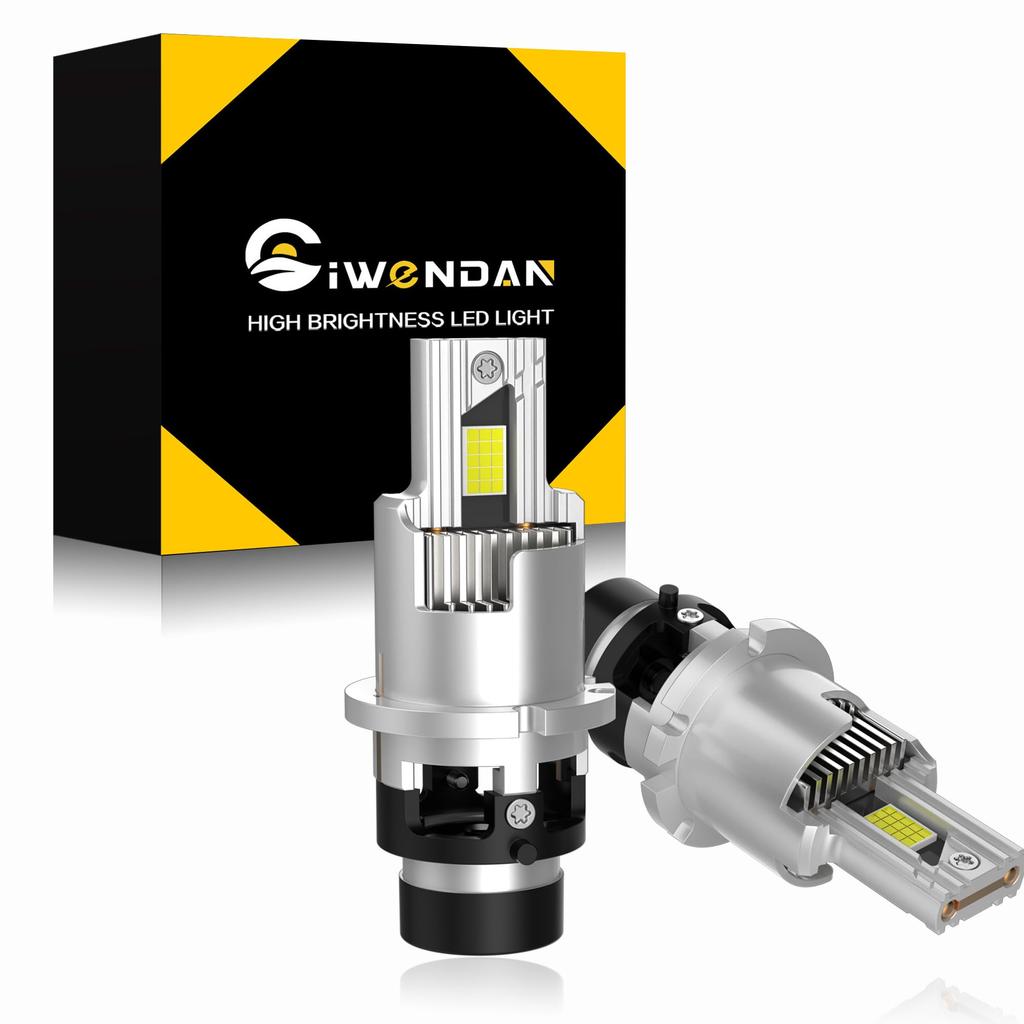 For CIWENDAN D2S LED White 12V Fan 35W OEM HID Adaptive Compatible with OEM HID Set of 2 and [New 2025] Headlights, Wire-Free, Integrated, Built-in