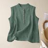 Women's Retro Artistic Cotton Linen Casual Loose Versatile Elegant Vest