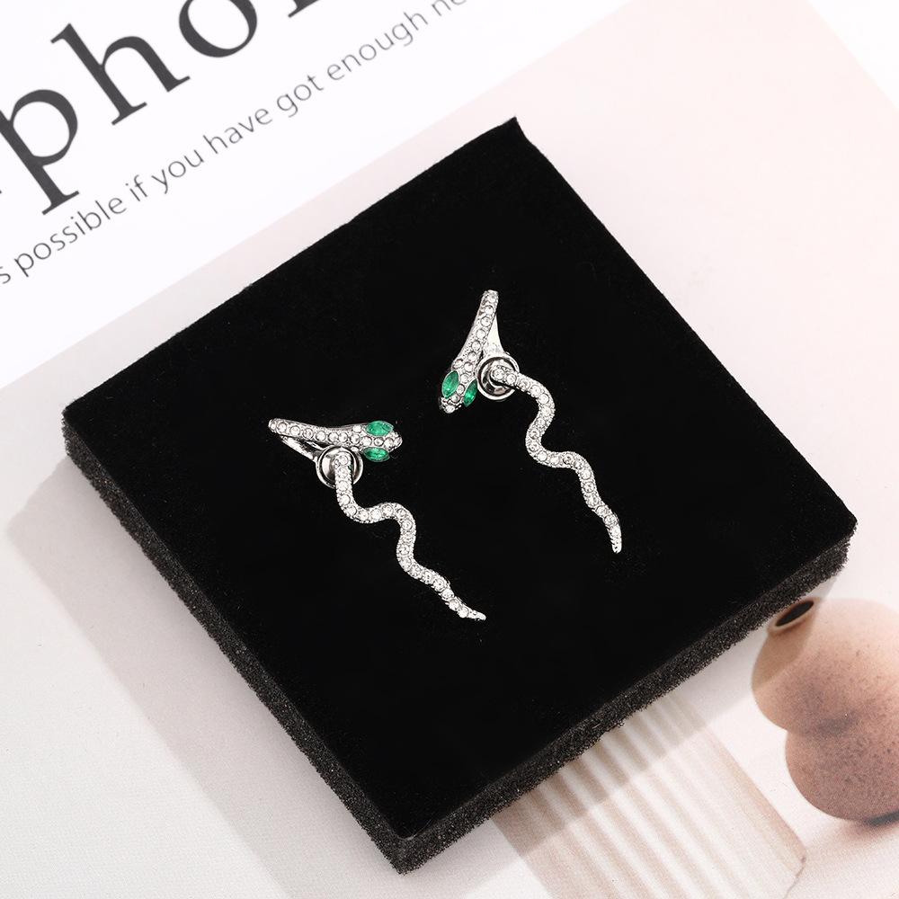 Letní náušnice vyšší třídy Retro Rok Narození Vynikající malé náušnice s hadem Niche Lehký luxus Personalizované módní náušnice