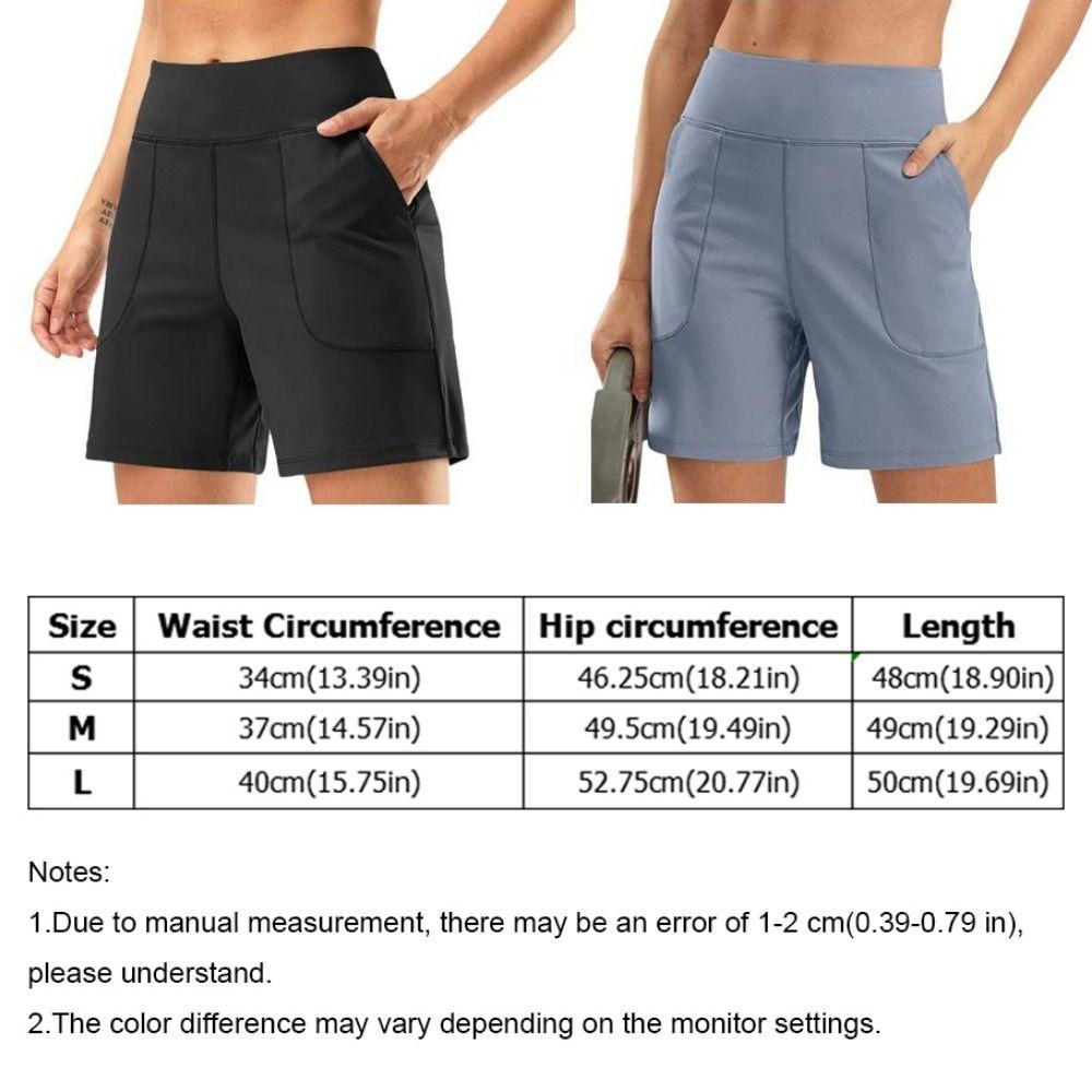 Elastic Waist Sport Shorts High Waist Active Workout Shorts Women Running Shorts Outdoor Sports