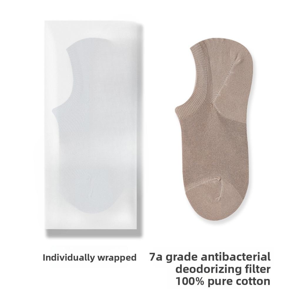 Male Summer Thin Cotton 7A Antibacterial Deodorizing Sweat Absorbing Socks