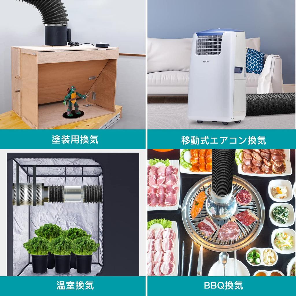 Okryain Flexschlauch, 7,6 - 20,1 cm (75 - 200 mm), Flexibler Schlauch, Abluft