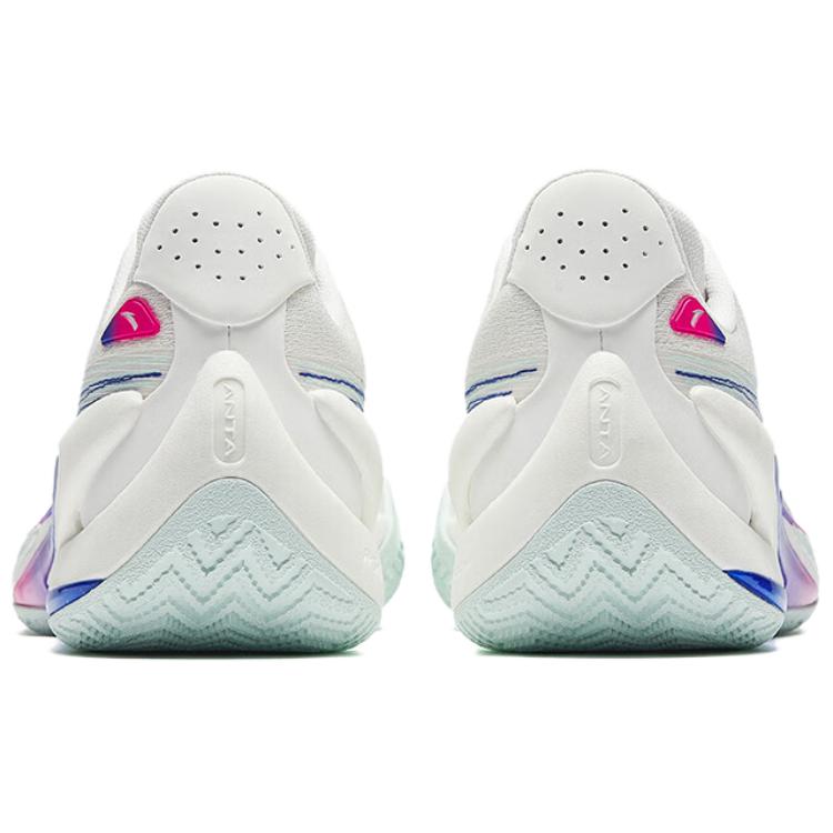 Anta Cushioning Slip Resistant Abrasion Resistant Low top Basketball Shoes Men's Neon 112541601-2