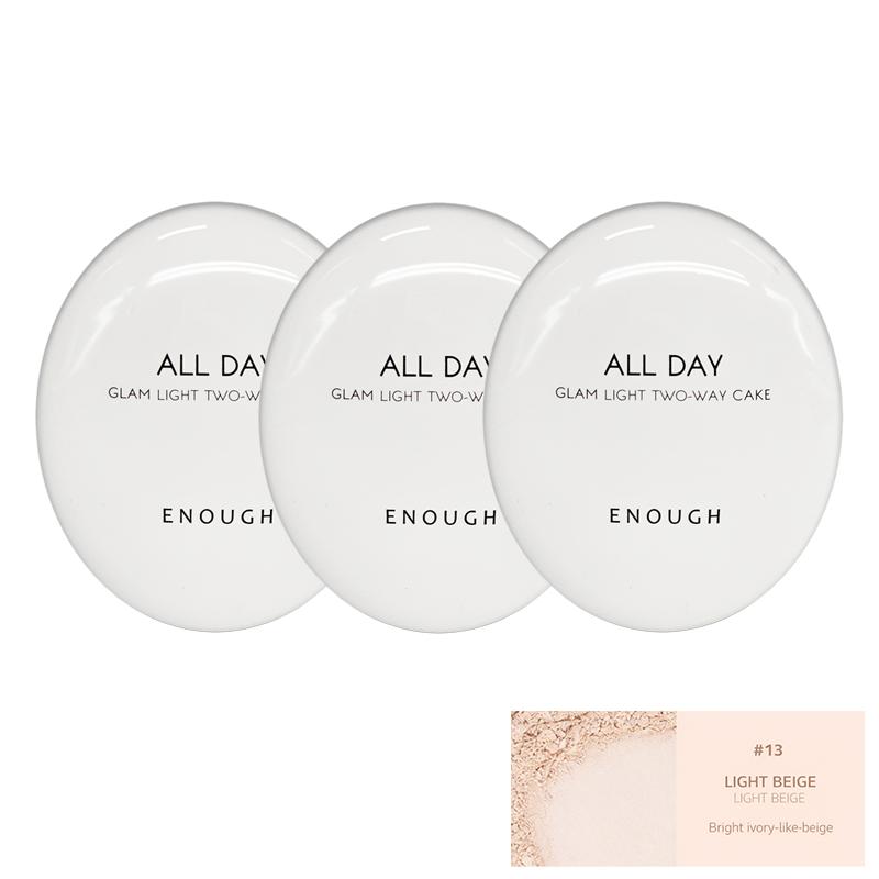 Enough All Day Glam Light Two Way Cake SPF28 PA++ 12g + Refill 12g   (9 Options)