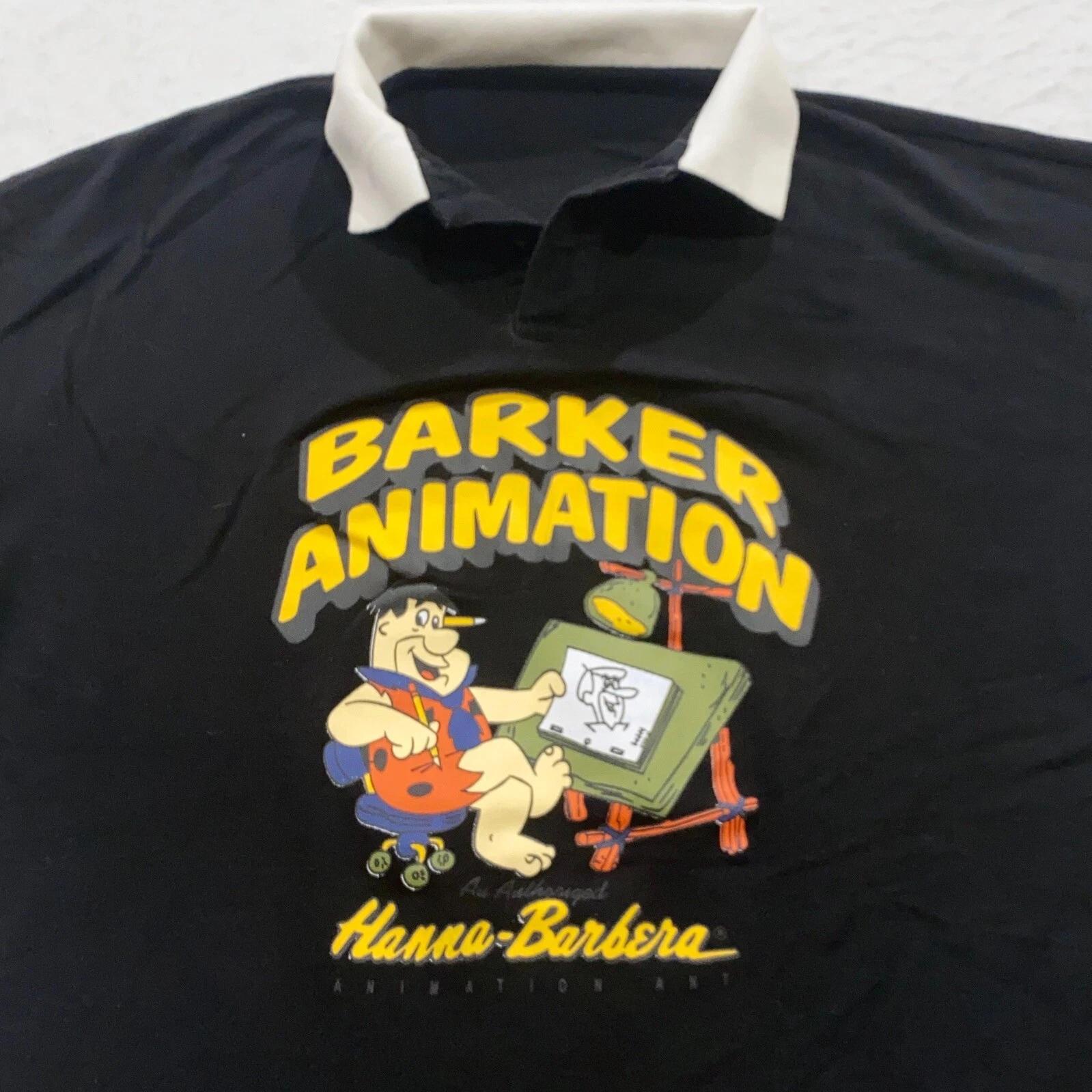 vtg HANNA-BARBERA BARKER ANIMATION ART GALLERY Shirt L tee flintstones cartoon 3XL